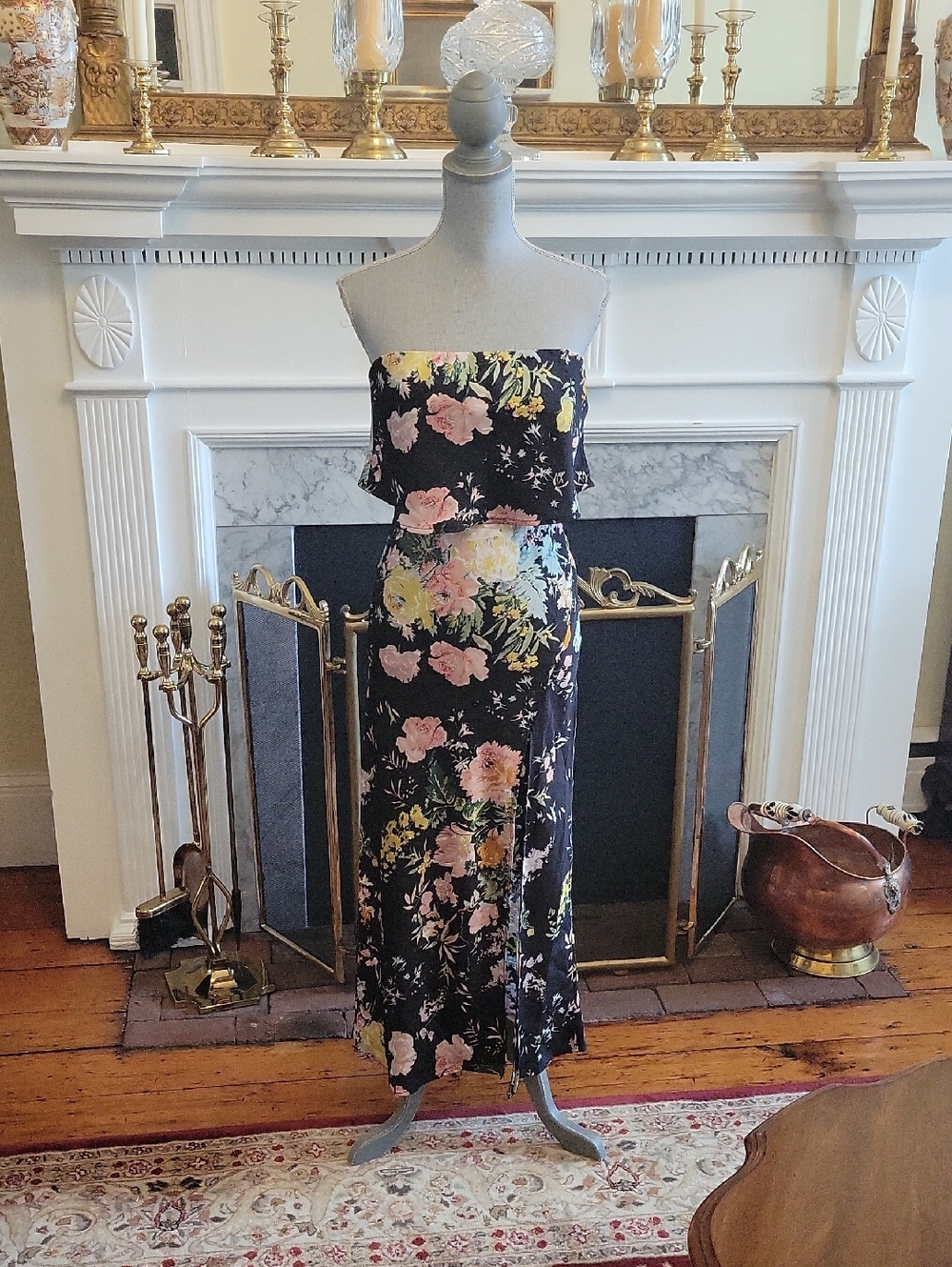 Petal & Pup Black Floral Vienna Dress